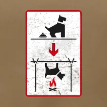 Tričko pre odporcov sraní na chodníku