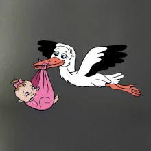 Bocian a bábätko - dievča (Hana-creative) Bocian a bábätko - dievča (Hana-creative)