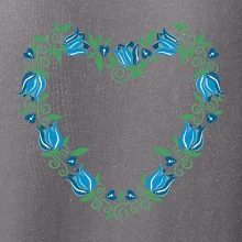 Modré tulipánové srdiečko (Pecka design)