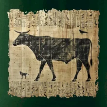 Egyptské hieroglyfy krava