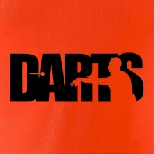 Darts - nápis so šípkarom
