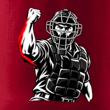 Baseballový rozhodčí signalizuje strike