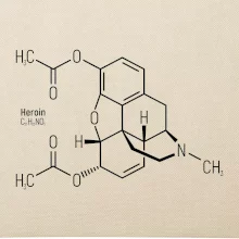 Molekulárna štruktúra Heroín