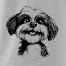 Lhasa apso karikatúra hlava