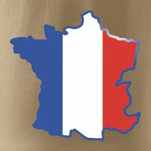 Francúzska vlajka mapa obrys
