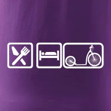 Eat sleep kolobežka veľké a malé koleso