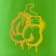 Box rukavice - zlatá potlač