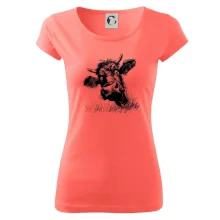 Čiernobiela karikatúra čierna krava hlava