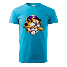 Baseballový buldok s pálkou