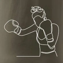 Žena boxerka jedným ťahom