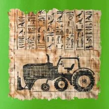 Egyptské hieroglyfy traktor