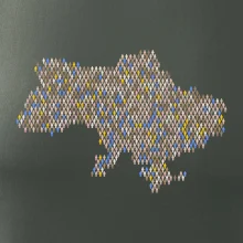 Mapa Ukrajiny panáčikovia