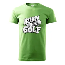 Born to golf černobílý drsný potisk