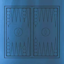 Backgammon čiernobiely