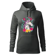 Kôň farebný s kvetinami