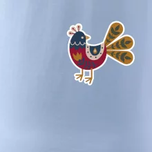 Folklór na prsníku sliepky