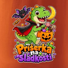 Príšerka na sladkosti - dinosaurus s tekvicou