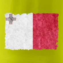 Vlajka Malta ohrýzaná