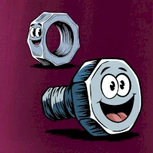 Parové tričko - Skrutka a matka