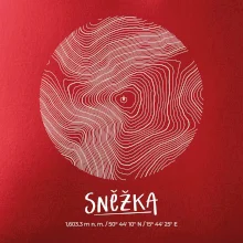 Sněžka - vrstevnice v kruhu