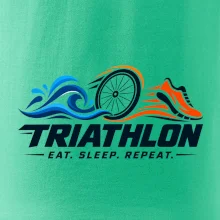 Triatlon plavání kolo a běh eat sleep repeat