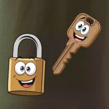 Parové tričká - Zámok a kľúč