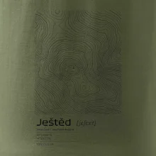 Ještěd - vrstevnice v obdĺžniku