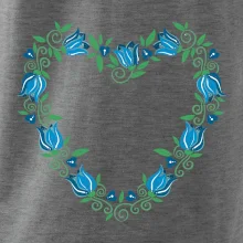 Modré tulipánové srdiečko (Pecka design)