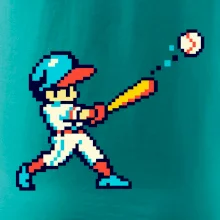 Baseballový hráč pixel art