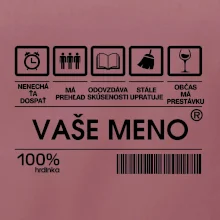 Vaše meno - čiarový kód