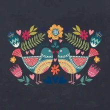 Folklór - dva farebné vtáčiky Folklór - dva farebné vtáčiky