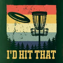 Disc golf player retro vintage