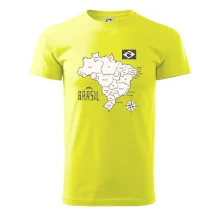 Brazília mapa s názvami regiónov