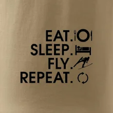 Eat sleep fly repeat - skoky na lyžiach