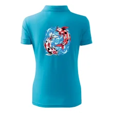 Yin & Yang Koi kapor - červený