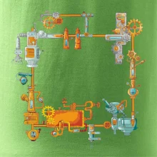 Steampunk farebná zostava