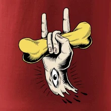 Rocková ruka kosť a oko