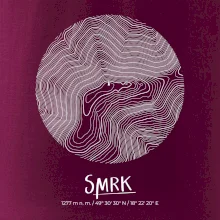 Smrk - vrstevnice v kruhu