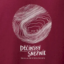 Děčínský Sněžník - vrstevnice v kruhu