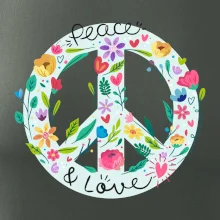 Peace and love symbol