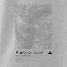 Snežka - vrstevnice v obdĺžniku