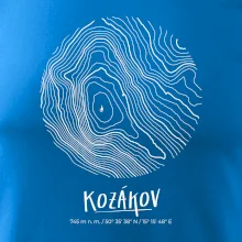 Kozákov - vrstevnice v kruhu