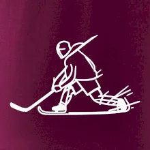 Kreslený hokejista tučnou fixkou