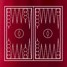 Backgammon čiernobiely