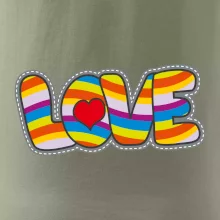 Love nápis dúhový
