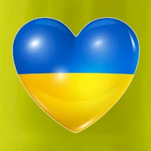 Ukrajina srdce vlajka