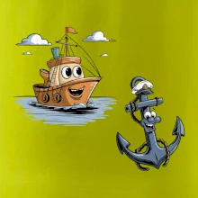 Parové tričko - Loď a kotva