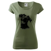 Čiernobiela karikatúra Labrador tmavý