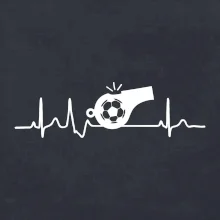 EKG futbal rozhodca a píšťalka