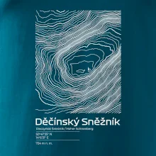 Děčínský Sněžník - vrstevnice v obdĺžniku